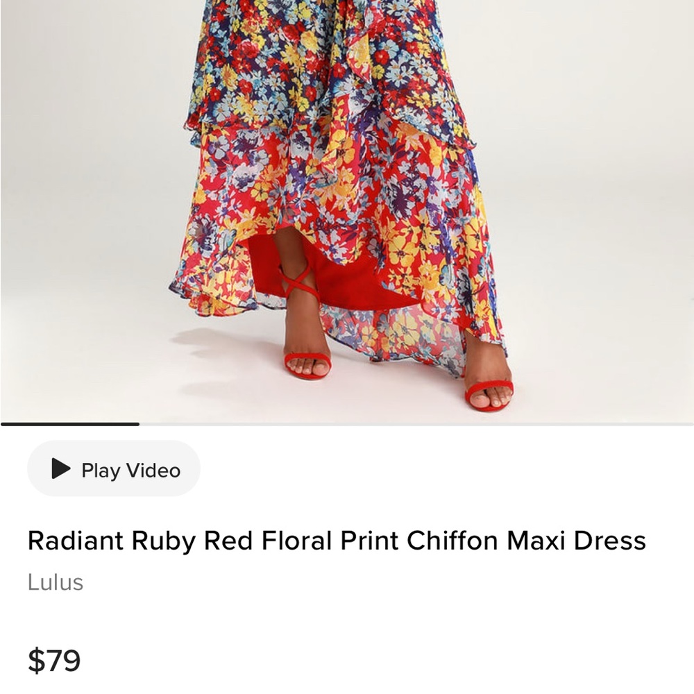 Lulu's Multicolor Floral Cold-Shoulder Maxi Dress - Picture 4 of 8